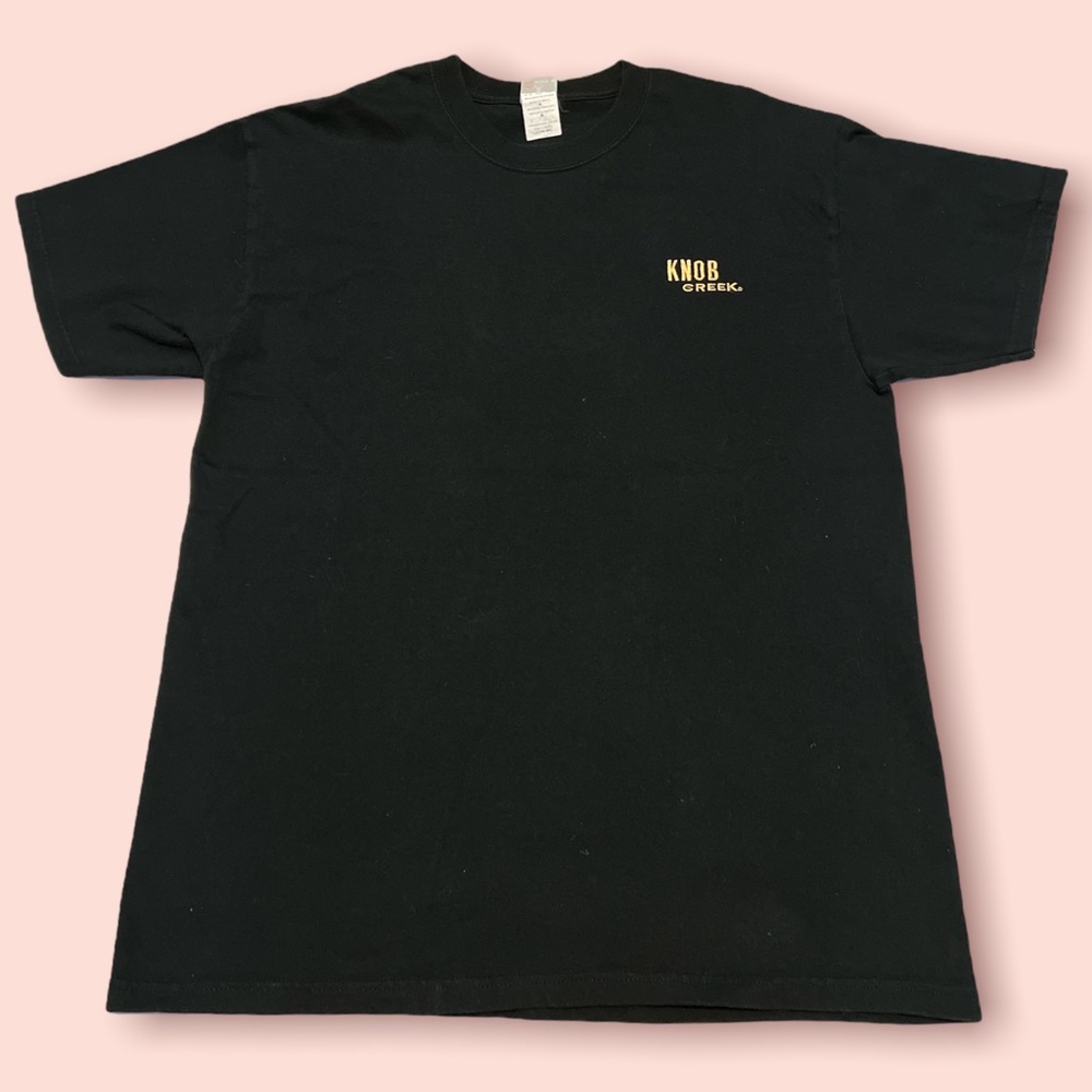 Knob Creek Whiskey Bourbon T Shirt Large Embroidered Logo Front And Back .